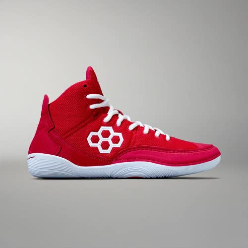 Rudis Courage Sneaker Men's 8.5 Crimson Mid Top Athletic Wrestling Shoes LIQ1210