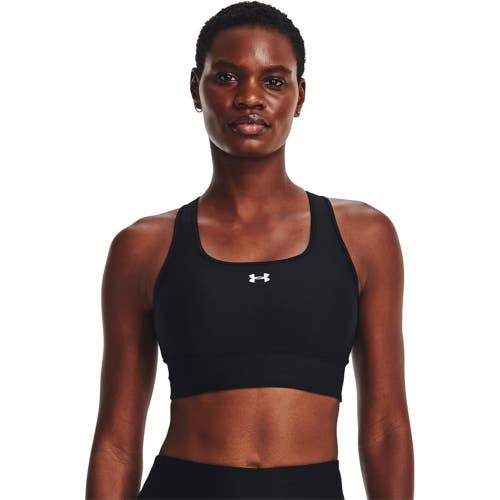 Under Armour Crossback Mid Impact Sports Bra Women's XS Black Activewear SRT746