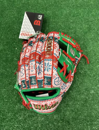 Wilson A2000 11.75" December GOTM 1975 Infield Baseball Glove Christmas Sweater