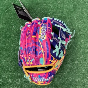 Wilson A2000 11.5" January GOTM 1786 Infield Baseball Glove - Purple Pink