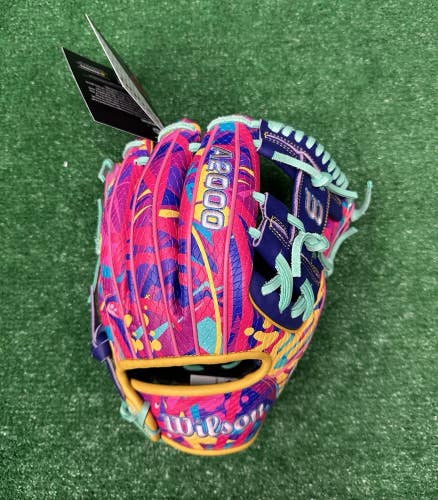 Wilson A2000 11.5" January GOTM 1786 Infield Baseball Glove - Purple Pink