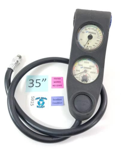 Sherwood Scuba Dive 2 or 3 Gauge Console Genesis 4500 SPG 200ft Depth      #5915