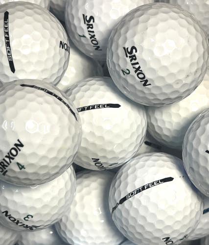 5 Dozen Near Mint AAAA White Srixon Soft Feel Used Golf Balls