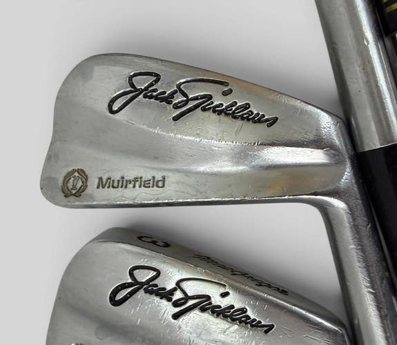 Vintage Golf Clubs MacGregor Jack Nicklaus Muirfield Irons Stiff 3,4,6,7,8,9, PW