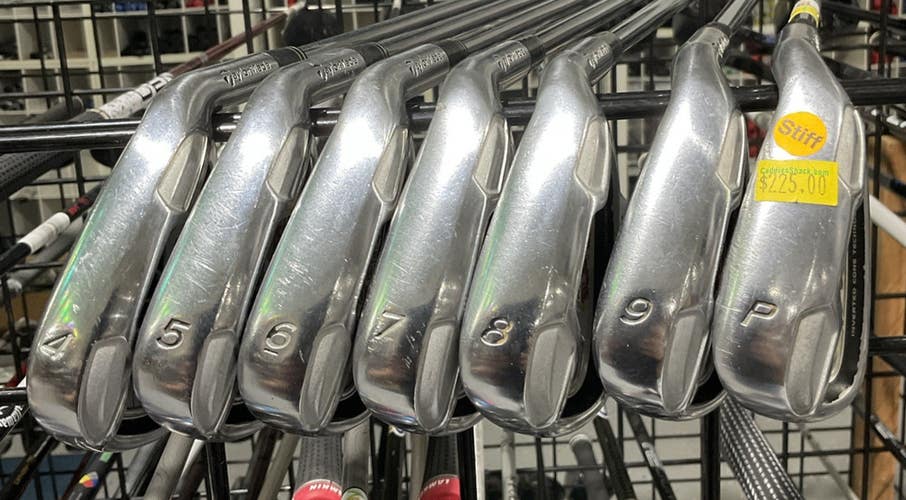 TaylorMade TOUR BURNER 4-P Irons Set PROJECT-X 6.0 Stiff Flex Steel USED