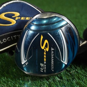 Adams Speedline F11 9.5 Driver Aldila VooDoo SVS6 Stiff Flex Graphite RH +Cover
