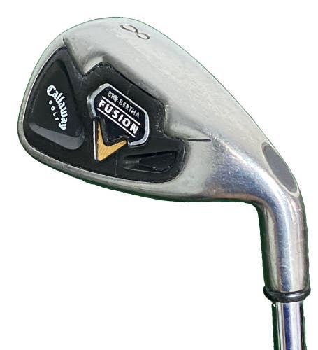 Callaway Big Bertha Fusion 8 Iron RH Nippon 990 Stiff Steel 36.5" New Mid Grip
