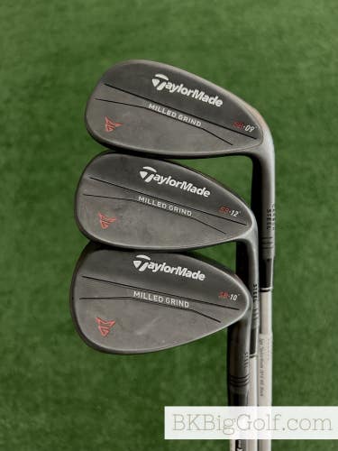Taylormade MG Milled Grind Black SB 3 Wedge Set (52, 56, & 60 Degrees)