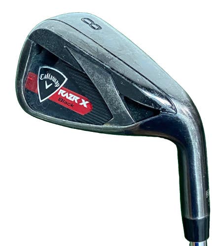 Callaway Razr X Black 8 Iron RH M-10 XP Stiff Steel 36.5" Great Factory Grip