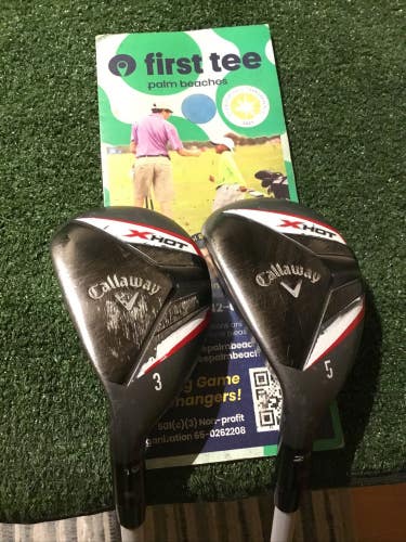 Callaway Left Handed XHOT Hybrids Set (3H & 5H) Regular H-65g Graphite Shafts