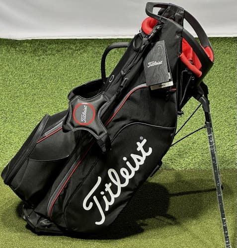 Titleist 2026 Hybrid 5 Stand Carry Golf Bag TB25SX6 Black/Black/Red NEW