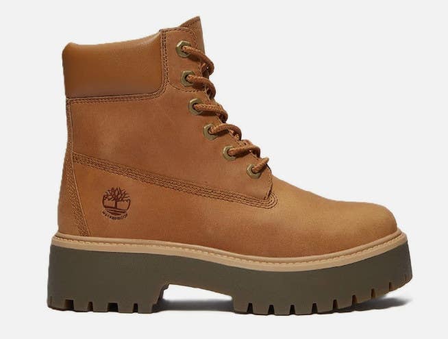 Size 7 - Women's Timberland Stone Street 6 In WP Wheat Full Grain Platform TB0A2