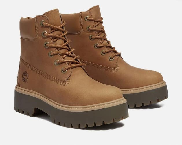 Size 8 - Women's Timberland Stone Street 6 In WP Wheat Full Grain Platform TB0A2