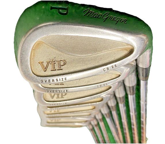 MacGregor VIP Oversize CB95 Iron Set 3-PW RH S300u Stiff Steel 5i 37.5 New Grips