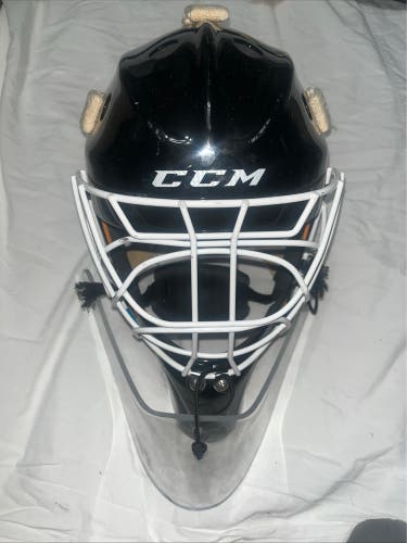 CCM GFL Pro Goalie Mask Size Medium With Throat Guard Black