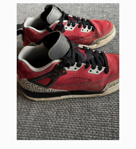 Jordan Spizike Low Toro Black Red Gray Basketball Shoes | Size 7 Youth