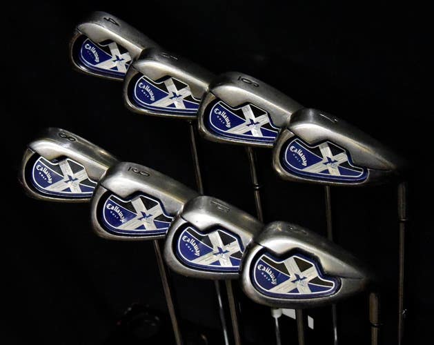 CALLAWAY X-18 IRONS SET: 4-9,P,S IRONS SHAFT 38IN (5I), REGULAR FLEX, RIGHT HAND