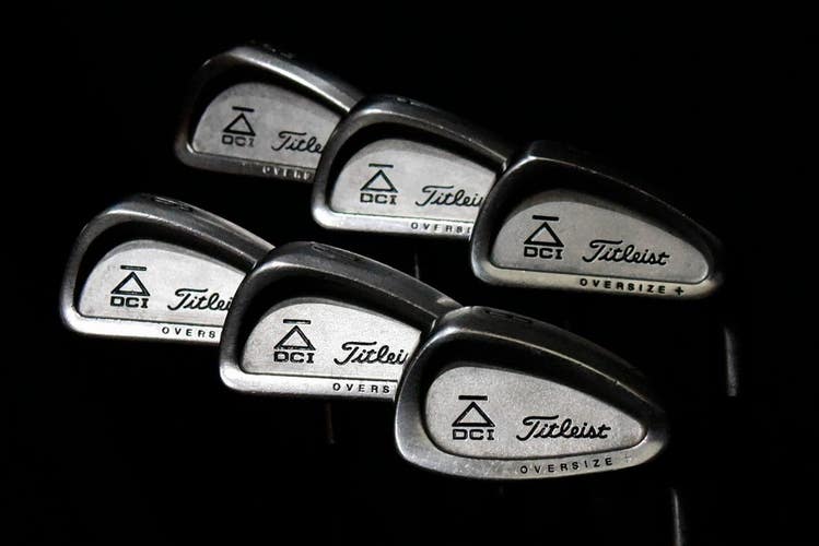 TITLEIST DCI OVERSIZE SET:3-8 IRONS, SHAFT 38.5IN (5I), STIFF FLEX, RH, NEW GRIP
