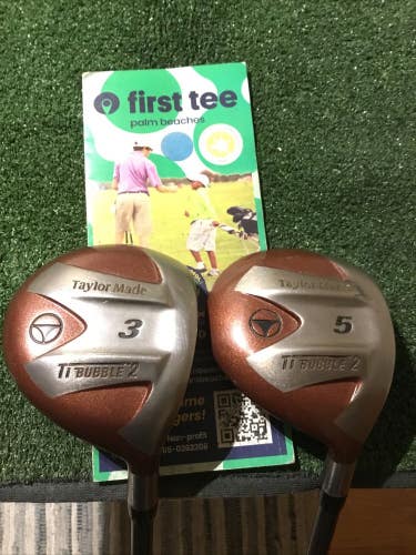 Taylormade TiBubble2 Woods Set (3W & 5W) Regular R-80 Graphite Bubble Shafts