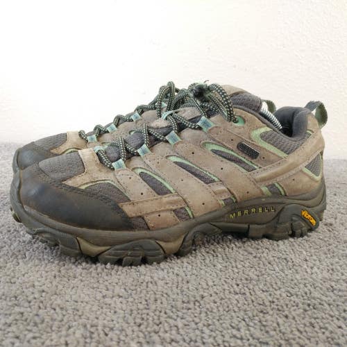 Merrell Moab 2 Womens Size 8 Hiking Shoes Waterproof Low Vibram Trail Brown