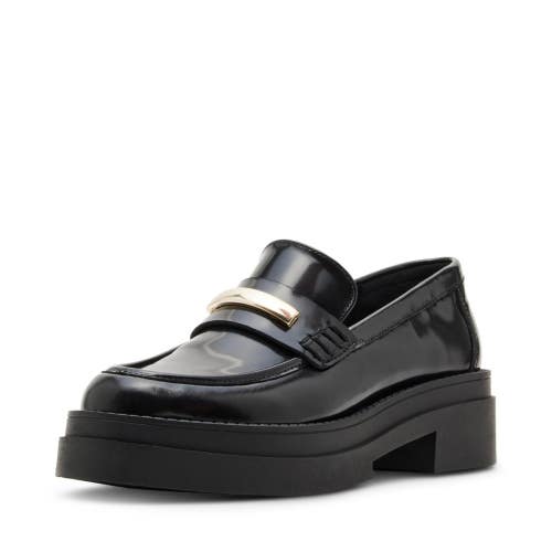 Steve Madden Rodrigo Loafers Women's 9.5 Black Lug Sole Slip On Shoes ZOGG3109