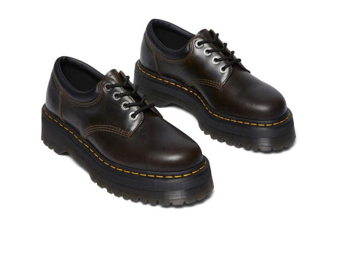 Dr. Martens 8053 R32011302 Men's US 8 Brown Quad Leather Platform Shoes ZOGG2921