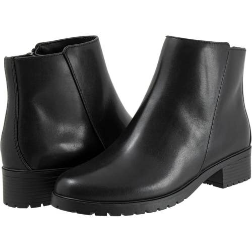 Trotters Margo Bootie Womens US 5.5 Black Leather Side Zip Ankle Boots ZOGG2900