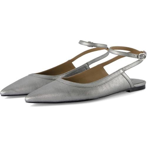 Free People Jules Point Wrap Flats Women's 8 M Gunmetal Leather Slipper ZOGG3169
