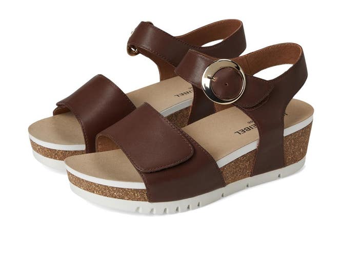 Josef Seibel Quinn 16 Sandals Women's US 11 M Cognac Leather Platform ZOGG3313