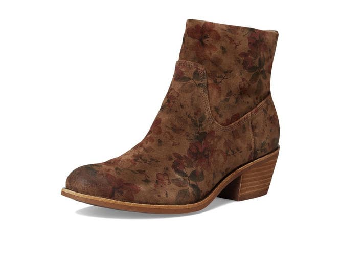 Sofft April SF0116120 Boots Womens 9 B Brown Floral Suede Ankle Bootie ZOGG3227
