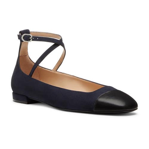 Stuart Weitzman Eden Strap SJ724-XEB Womens US 8 Blue Ankle Strap Flat ZOGG3189