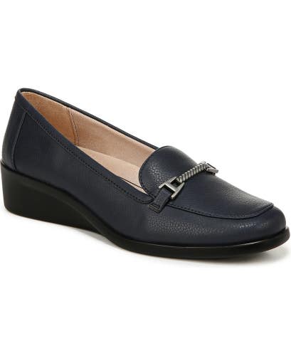 LifeStride Jovial Bit Loafers Women's 6.5 W Black Leather Slip On Shoes ZOGG3113