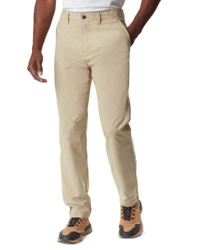 Bass Outdoor Traveler Pants Men's 42X32 Beige Mid Rise Slim Straight Leg FTS1649