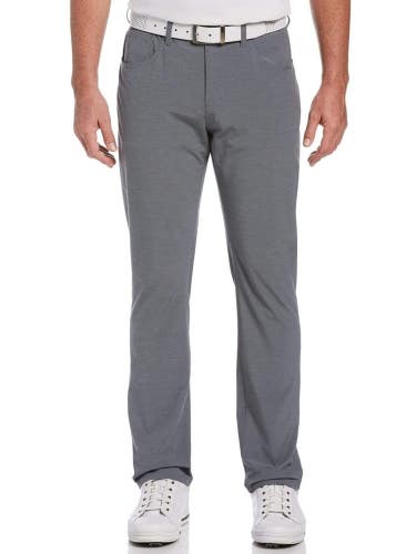 Pga Tour Golf Pants Mens 42x32 Gray Horizontal Texture Stretch 5-Pockets FTS1645