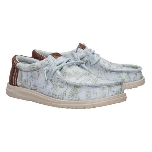 Hey Dude Wally 45244-3BL Men's Harbor Green Washed Palm Casual Shoes SHOP629