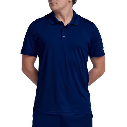 Reebok Polo Shirt Men's XL Vector Navy Stretch Short Sleeve Performance FTS1658