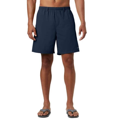 Columbia PFG Backcast III Water Shorts Men's L Collegiate Navy 8" Inseam FTS1648
