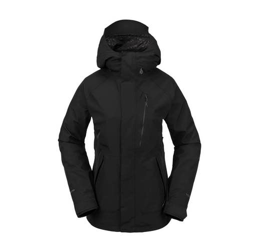 WOMENS VOLCOM ARIS INSULATED GORE-TEX SKI SNOWBOARD JACKET (XS) BLACK