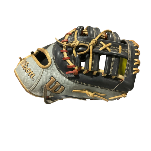 Used Wilson A2000 BLK/GREY 1B MITT BB/SB First Base RH Throw Black And Grey 12 1/2" 11834-S000054995