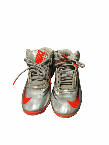 Used Nike SILVER ALPHA MOLDED BB/SB Cleats Grey Junior 02 11834-S000054965