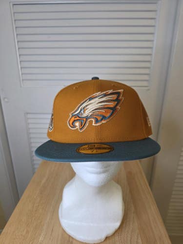 NWS Philadelphia Eagles Two Tone Color Pop New Era 59fifty 7 1/2 NFL
