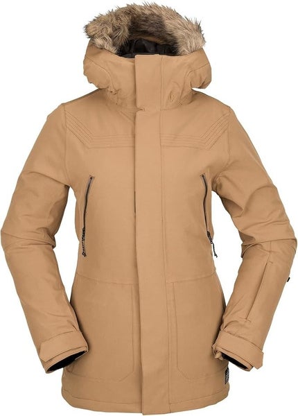 WOMENS VOLCOM SHADOW INSULATED SKI SNOWBOARD JACKET (XS) CARMEL