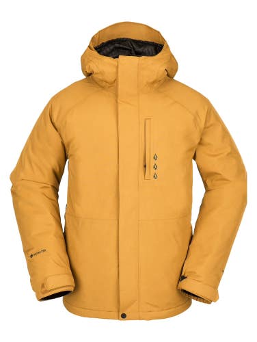 MENS VOLCOM DUA GORE-TEX SKI SNOWBOARD HOODED JACKET (XS) CARMEL