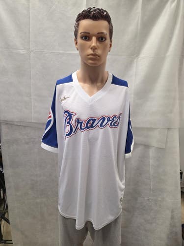 NWOT Atlanta Braves Nike Cooperstown Collection Jersey XXL 2XL MLB