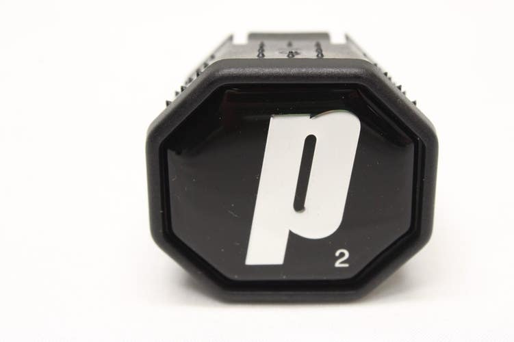 *NOS* PRINCE BLACK / CHROME STYLE TENNIS BUTTCAP. SIZE #2 (4 1/4) + STAPLES