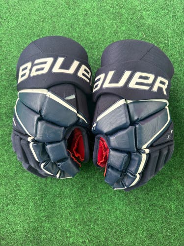 Blue Senior Bauer Vapor 3X Gloves 14" (Used)