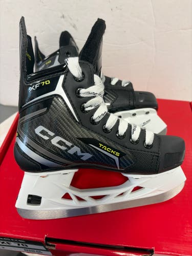Black 2024 CCM Tacks XF 70 Hockey Skates Regular Width Size 2 (New)