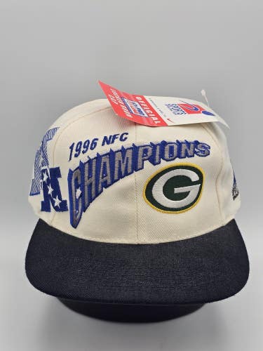 NEW Vintage 1996 NFC Champions Green Bay Packers Hat Cap NFL Snapback NWT