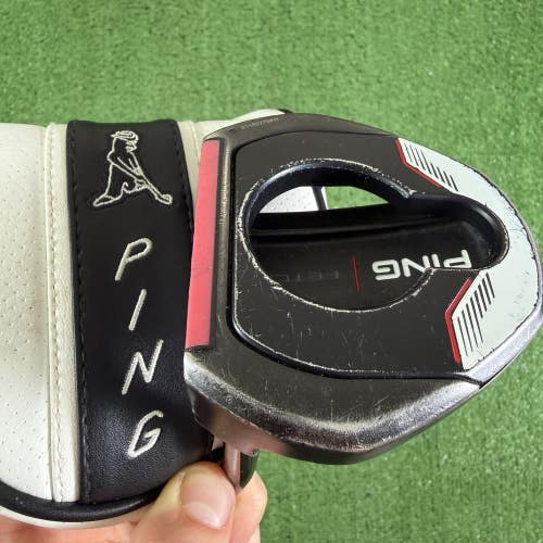 Ping Fetch Mallet Putter Black Red Left Handed 35 With Headcover