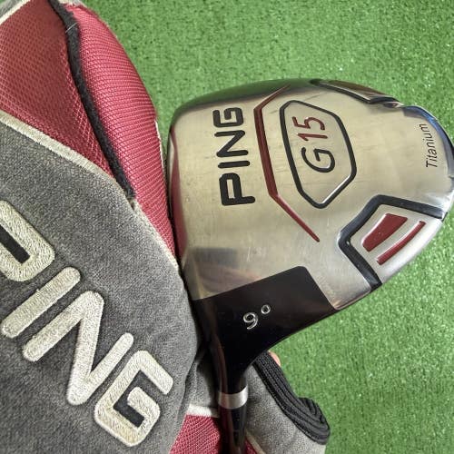 Ping G15 Driver 9 Degree Aldila Voodoo SVS6 Stiff Flex Left Handed 45.5